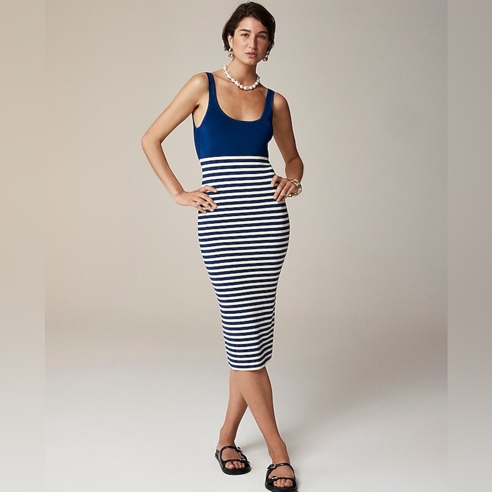 J. Crew Size XS. Cyan sleeveless sweater dress. New with tags.